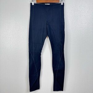 Helmut Lang Coated Seam Navy Legging Pants Size Xsmall/Small